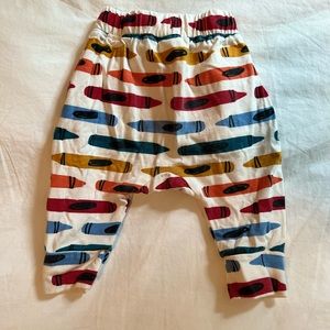 Hanna Andersson crayon print pants for baby
